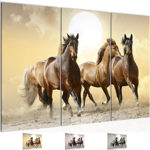 Wandbilder Wohnzimmer XXL Pferde Moderne Bilder Tiere
